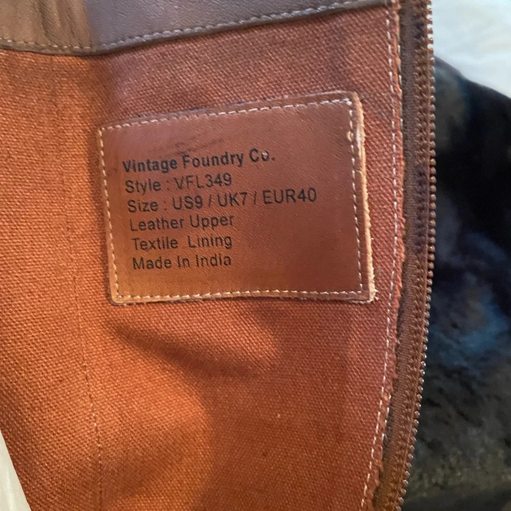 9  Vintage Foundry Co. Cognac Brown Leather Mid-calf Boots  *Philippa* - Picture 2 of 15